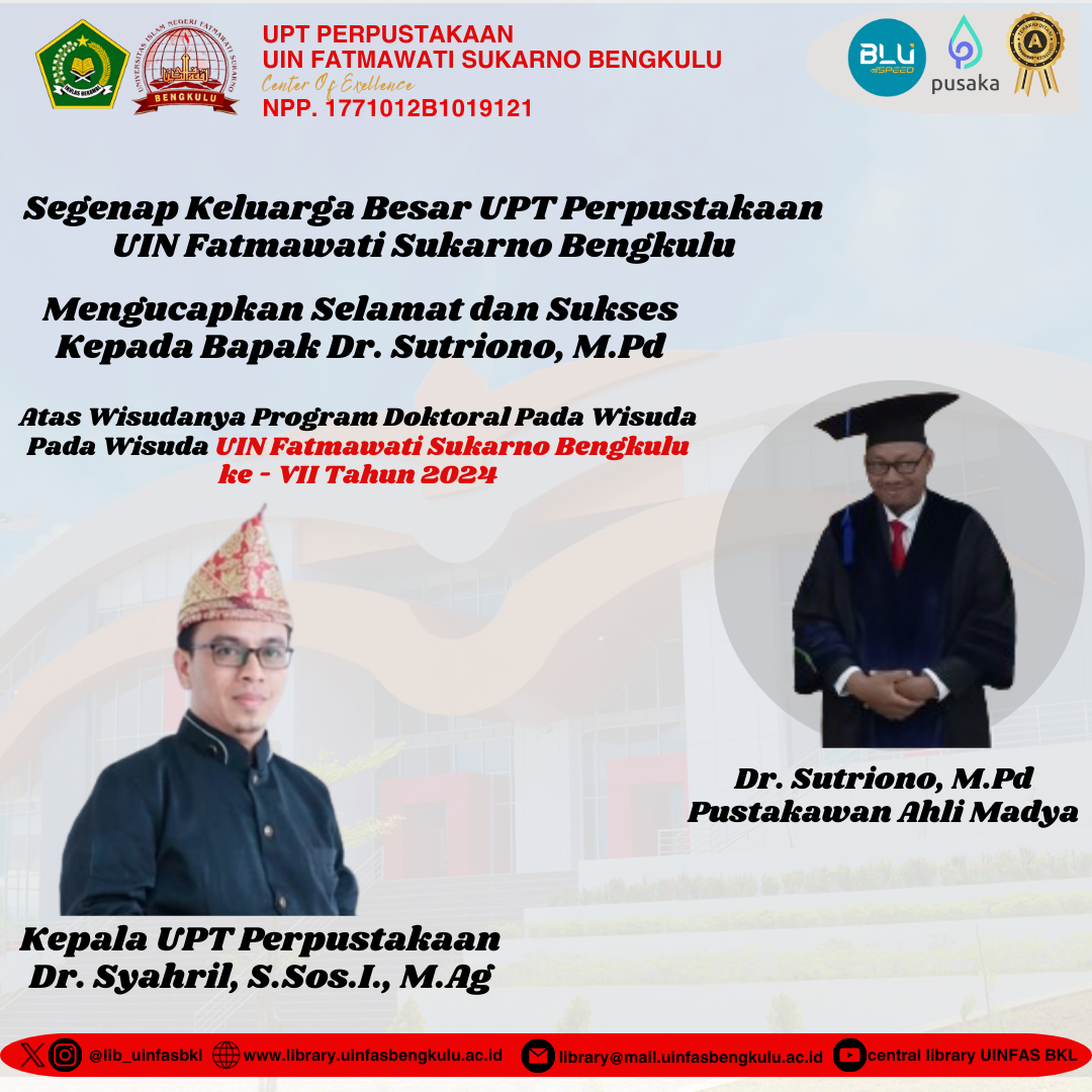 Read more about the article Dua Orang Pustakawan UIN Fatmawati Sukarno Bengkulu Wisuda