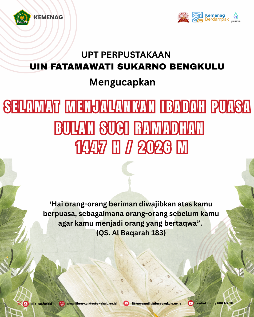 Read more about the article Selamat Menunaikan Ibadah Puasa Bulan Suci Ramadhan 1447 H